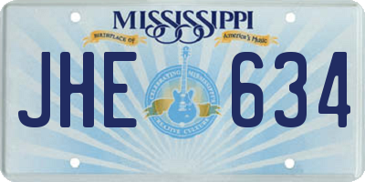 MS license plate JHE634