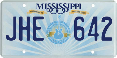 MS license plate JHE642