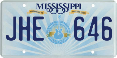 MS license plate JHE646
