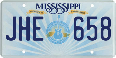 MS license plate JHE658