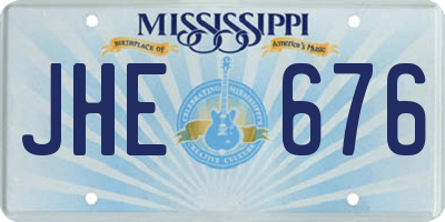 MS license plate JHE676