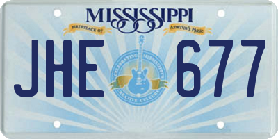 MS license plate JHE677