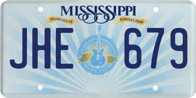 MS license plate JHE679