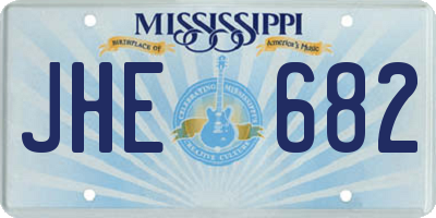 MS license plate JHE682
