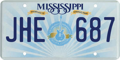 MS license plate JHE687