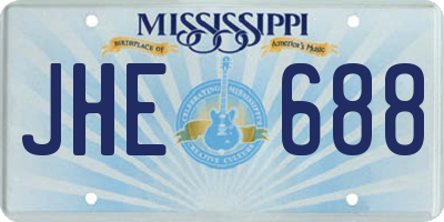 MS license plate JHE688