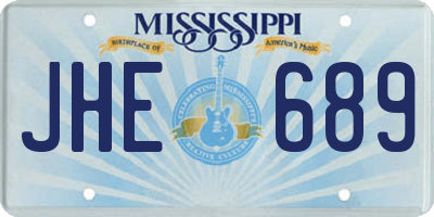 MS license plate JHE689