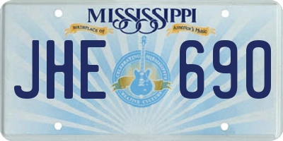 MS license plate JHE690