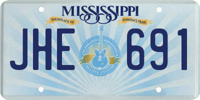 MS license plate JHE691
