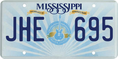 MS license plate JHE695