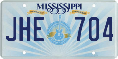 MS license plate JHE704