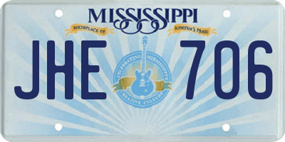 MS license plate JHE706
