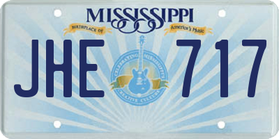 MS license plate JHE717