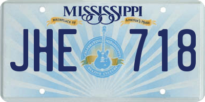 MS license plate JHE718