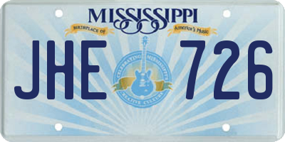 MS license plate JHE726