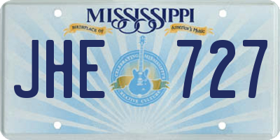 MS license plate JHE727