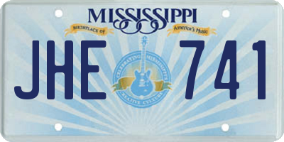MS license plate JHE741