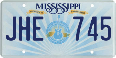 MS license plate JHE745