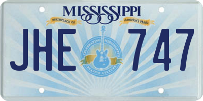 MS license plate JHE747