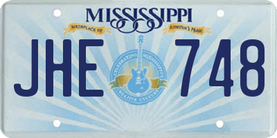 MS license plate JHE748
