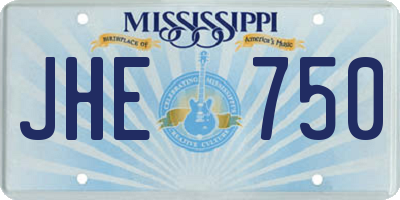 MS license plate JHE750