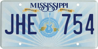 MS license plate JHE754