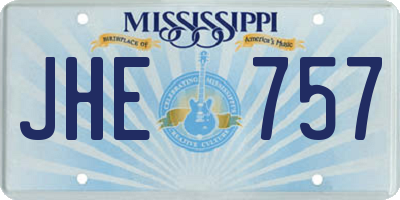 MS license plate JHE757
