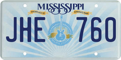 MS license plate JHE760