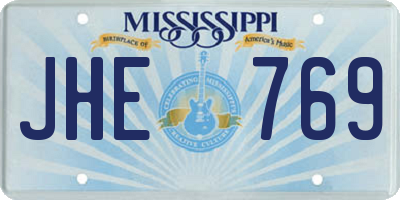MS license plate JHE769