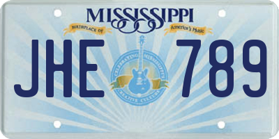MS license plate JHE789