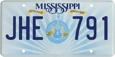 MS license plate JHE791