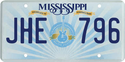 MS license plate JHE796