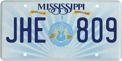 MS license plate JHE809