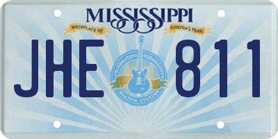 MS license plate JHE811