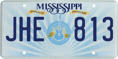 MS license plate JHE813