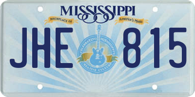 MS license plate JHE815