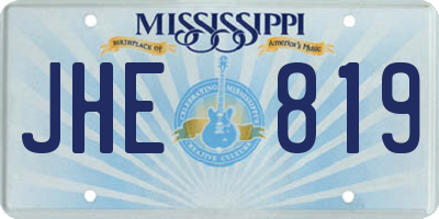 MS license plate JHE819