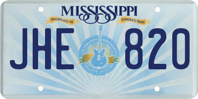 MS license plate JHE820