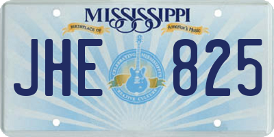 MS license plate JHE825