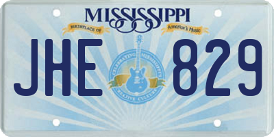 MS license plate JHE829