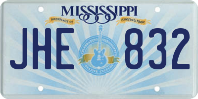 MS license plate JHE832
