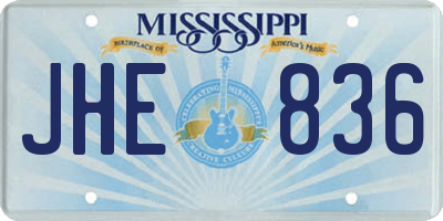 MS license plate JHE836