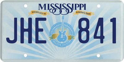 MS license plate JHE841