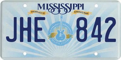 MS license plate JHE842