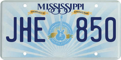 MS license plate JHE850