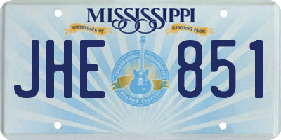 MS license plate JHE851