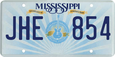 MS license plate JHE854