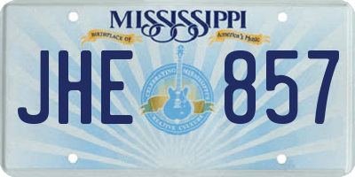 MS license plate JHE857