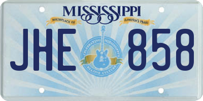 MS license plate JHE858