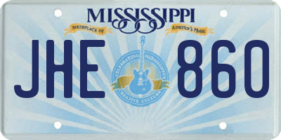 MS license plate JHE860